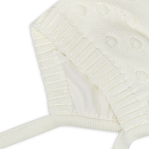 Чепчик вязаный LUKNO, молочный